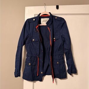 Maurices Navy Utility Jacket with Orange Accents